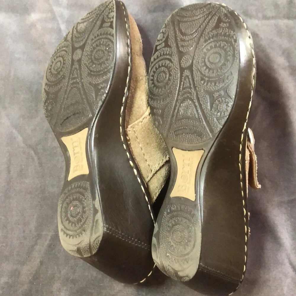 Born Tan suede leather clogs size:8 - Picture 7 of 7